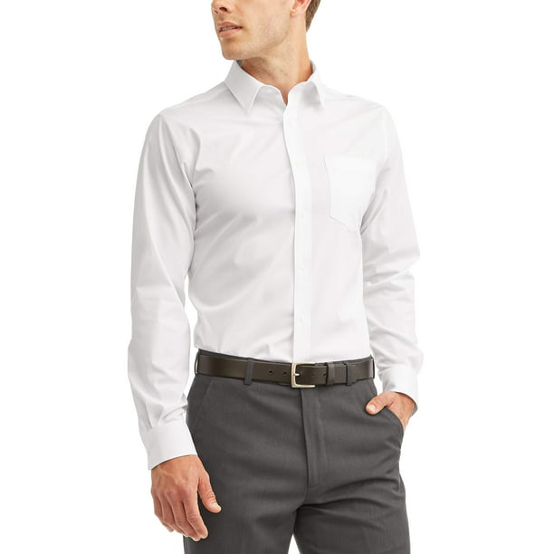 SHOWNO Mens Cotton Military Lapel Casual Pockets Long Sleeve Dress Oxford Shirt 